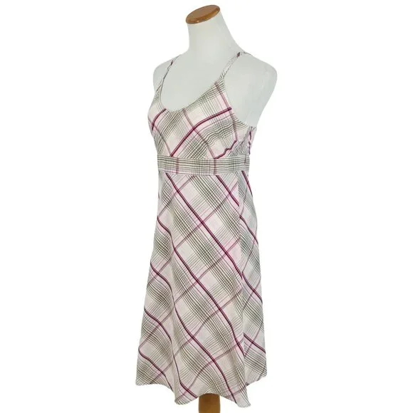 VTG H&M Plaid Crisscross Strap Empire Waist Dress| Y2K Soft Academia Cottagecore - Picture 11 of 16